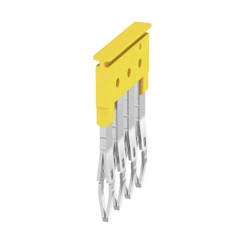Cross-connector (terminal), Plugged, yellow, 24 A, Number of poles: 4, Pitch in mm: 5.10, Insulated: Yes, Width: 2.8 mm