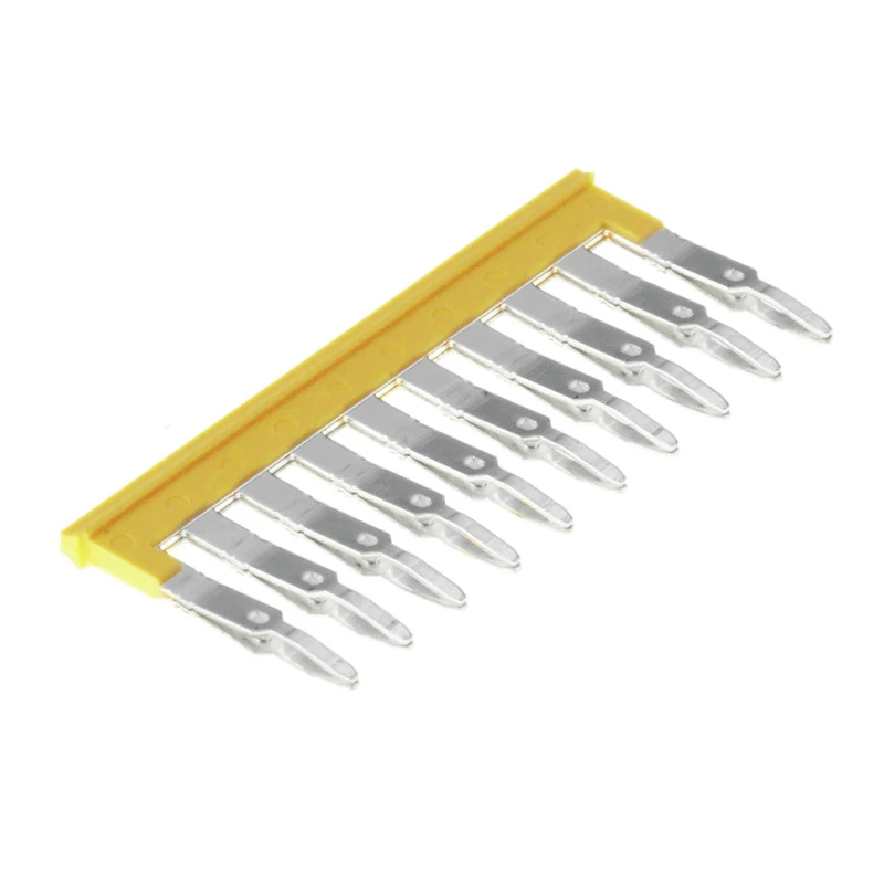 Cross-connector (terminal), Plugged, yellow, 24 A, Number of poles: 10, Pitch in mm: 5.10, Insulated: Yes, Width: 2.8 mm