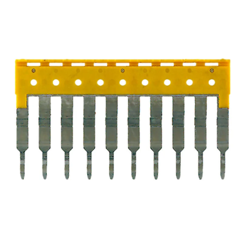 Cross-connector (terminal), Plugged, yellow, 24 A, Number of poles: 10, Pitch in mm: 5.10, Insulated: Yes, Width: 2.8 mm