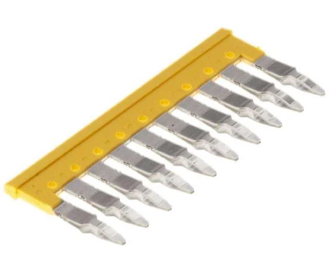 Cross-connector (terminal), Plugged, yellow, 32 A, Number of poles: 41, Pitch in mm: 6.10, Insulated: Yes, Width: 2.8 mm