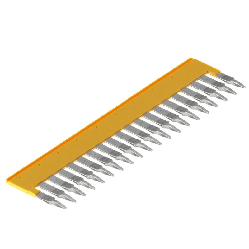Cross-connector (terminal), Plugged, yellow, 32 A, Number of poles: 20, Pitch in mm: 6.10, Insulated: Yes, Width: 2.8 mm