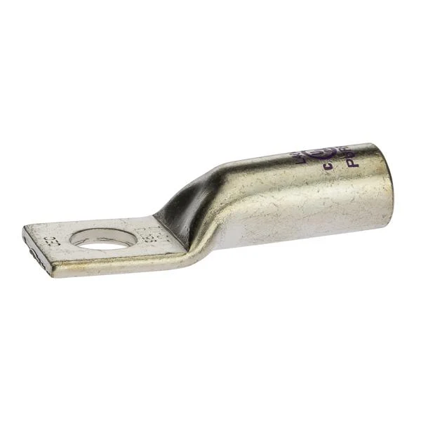 LUG COMPRESSION LONG BARREL #4/0 COPPER 1/2" HOLE PURPLE