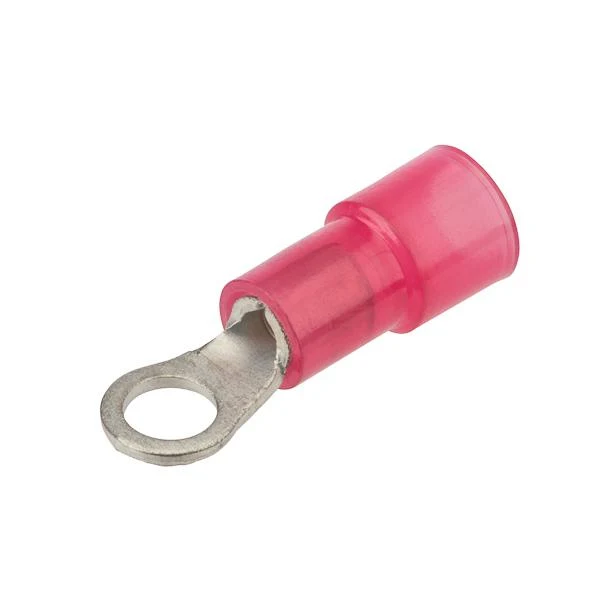 TERMINAL RING NYLON INSUL. #22-18 WIRE #6 STUD RED