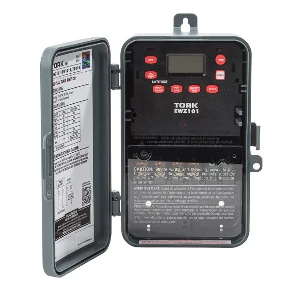 TIMER DIGITAL 40A SPST 7-DAY 120-277VAC 1-CHANNEL NEMA-3
