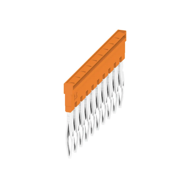 Cross-connector (terminal), Plugged, orange, 24 A, Number of poles: 10, Pitch in mm: 5.10, Insulated: Yes, Width: 48.7 mm