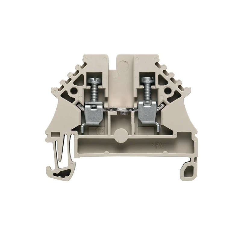 Feed-through terminal block, Screw connection, dark beige, 2.5 mm², 24 A, 500 V, Connections: 2, Levels: 1, TS 35, V-0, Wemid, 130 °C