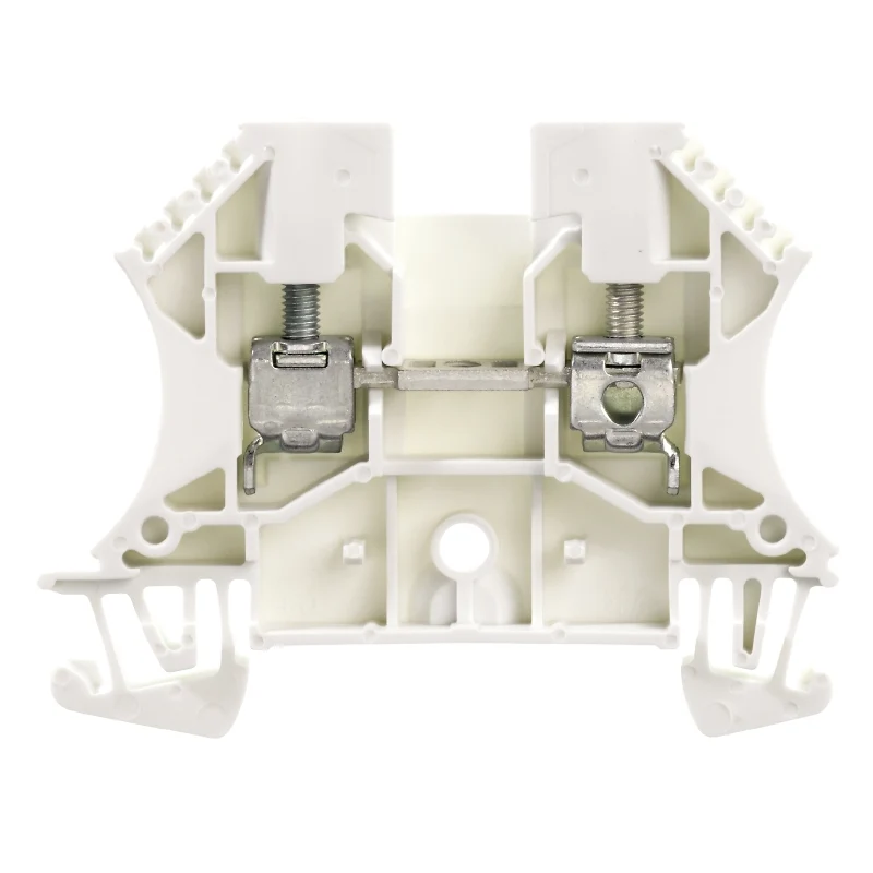 Feed-through terminal block, Screw connection, white, 4 mm², 32 A, 800 V, Connections: 2, Levels: 1, TS 35, V-0, Wemid, 130 °C