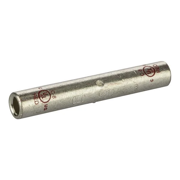 SPLICE TINNED COPPER LONG BARREL #8 AWG RED