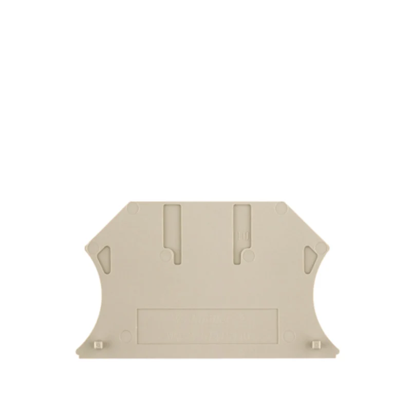 End plate (terminals), dark beige, Height: 56 mm, Width: 1.5 mm, V-0, Wemid