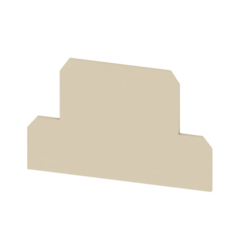 End plate (terminals), beige, Height: 65 mm, Width: 1.5 mm, V-2, PA 66