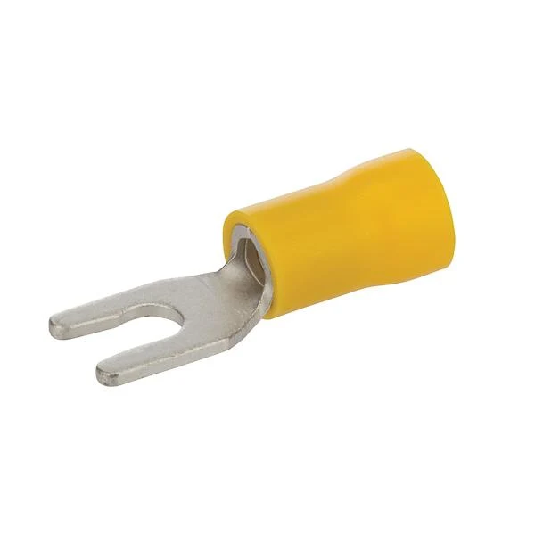 TERMINAL FORK VINYL INSUL. #12-10 WIRE #8 STUD YELLOW