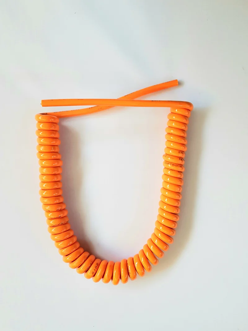 3 Core 2.5sqmm Coiled Orange PUR Power Cable
