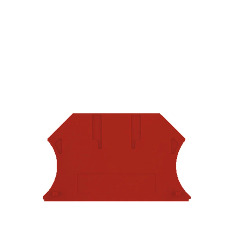 End plate (terminals), red, Height: 56 mm, Width: 1.5 mm, V-0, Wemid