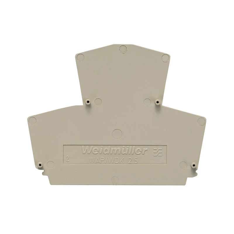 End plate (terminals), dark beige, Height: 69 mm, Width: 1.5 mm, V-0, Wemid