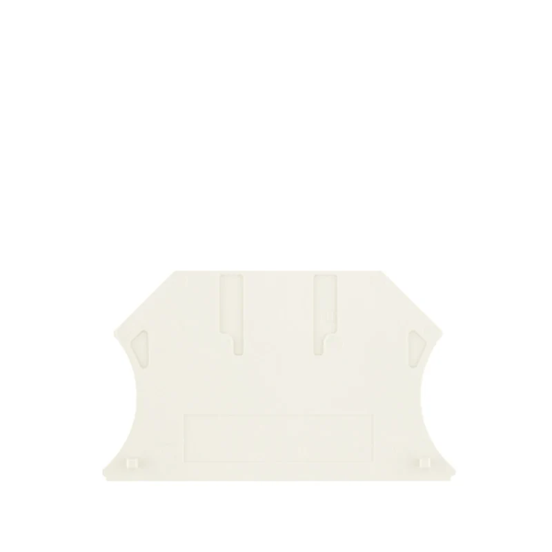 End plate (terminals), white, Height: 56 mm, Width: 1.5 mm, V-0, Wemid