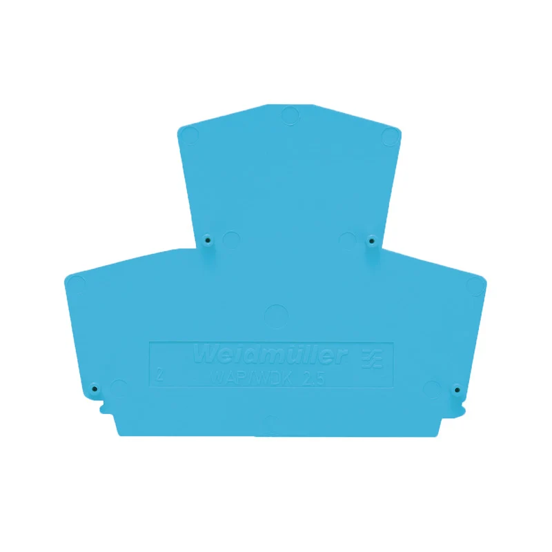 End plate (terminals), blue, Height: 69 mm, Width: 1.5 mm, V-0, Wemid