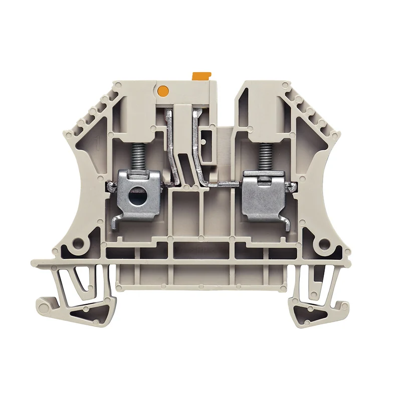 Test-disconnect terminal, Screw connection, dark beige, 4 mm², 32 A, 500 V, Connections: 2, Levels: 1, TS 35, V-0, Wemid