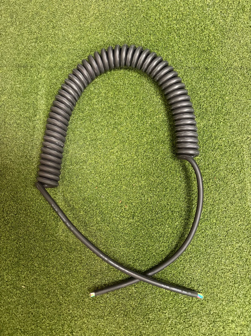 8 Core, 0.5sqmm Black Coiled LSZH Power/ Data Cable