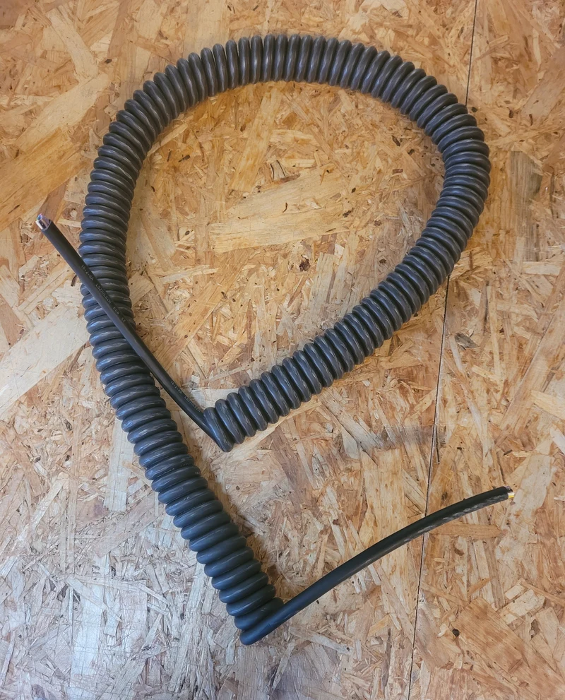 8 Core, 0.5sqmm Black Coiled LSZH Power/ Data Cable
