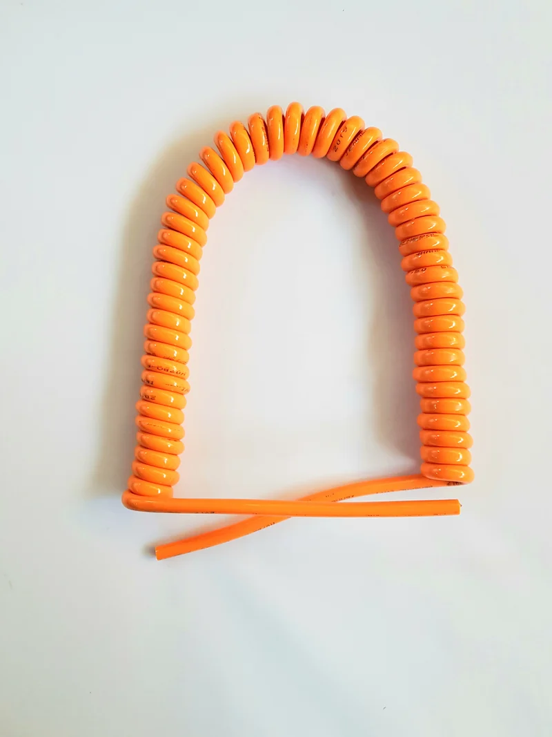 4 Core 1.5sqmm Coiled Orange PUR Cable