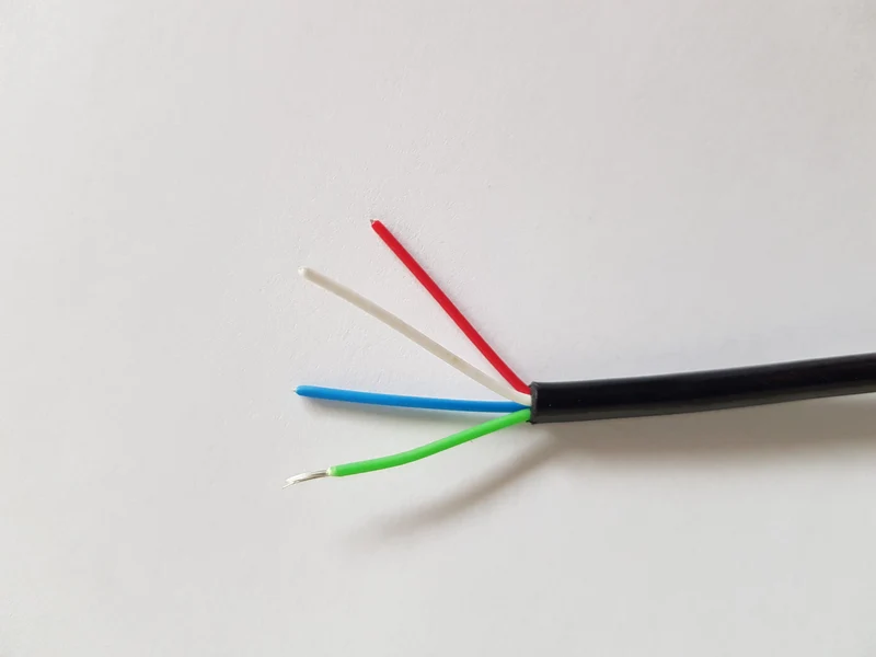 4 Core 0.081sqmm Coiled Black PUR Power/ Data Cable