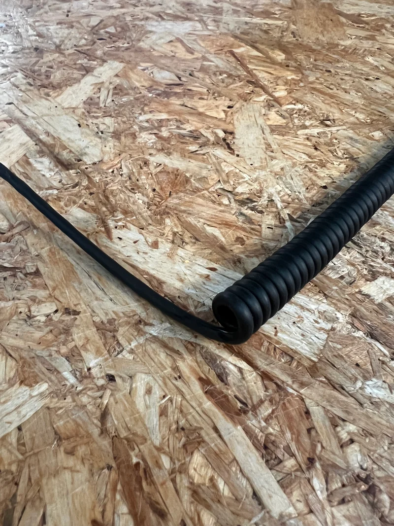 2 Core 0.081sqmm Coiled Black PUR Power / Data Cable
