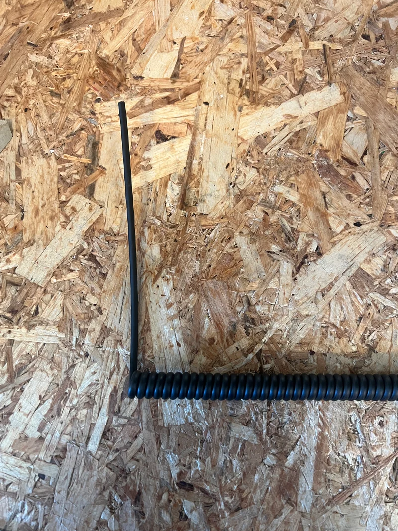 2 Core 0.081sqmm Coiled Black PUR Power / Data Cable