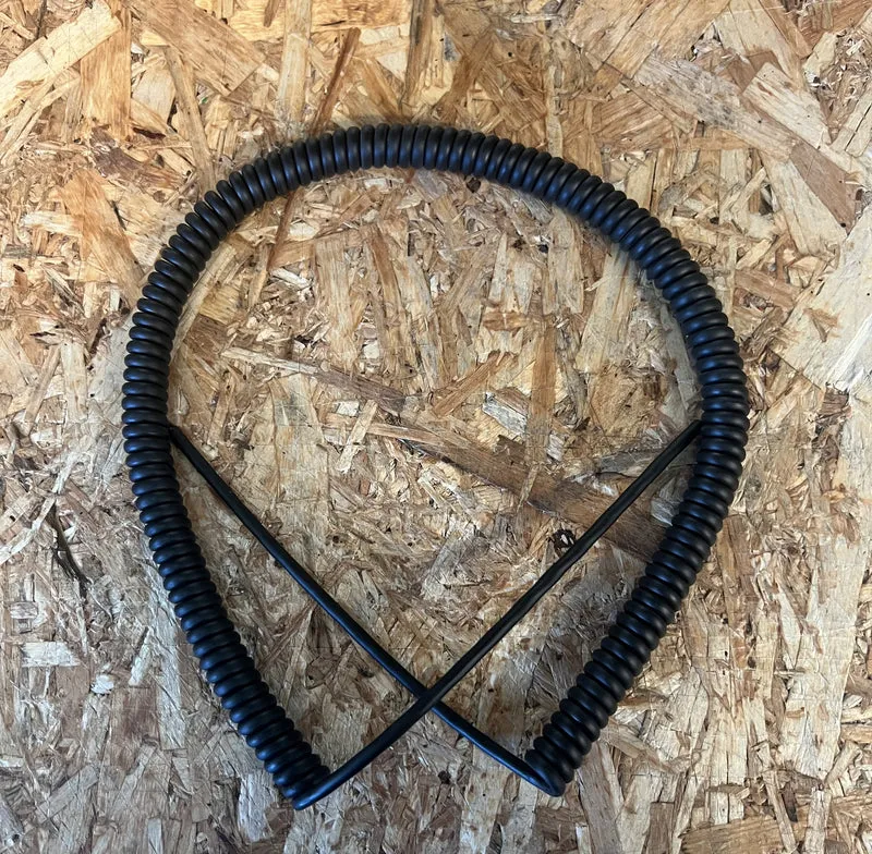 2 Core 0.081sqmm Coiled Black PUR Power / Data Cable