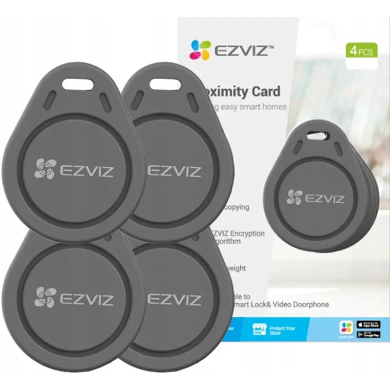 EZVIZ CPU TAGs de Aproximação - Pack 4 Tags RFID