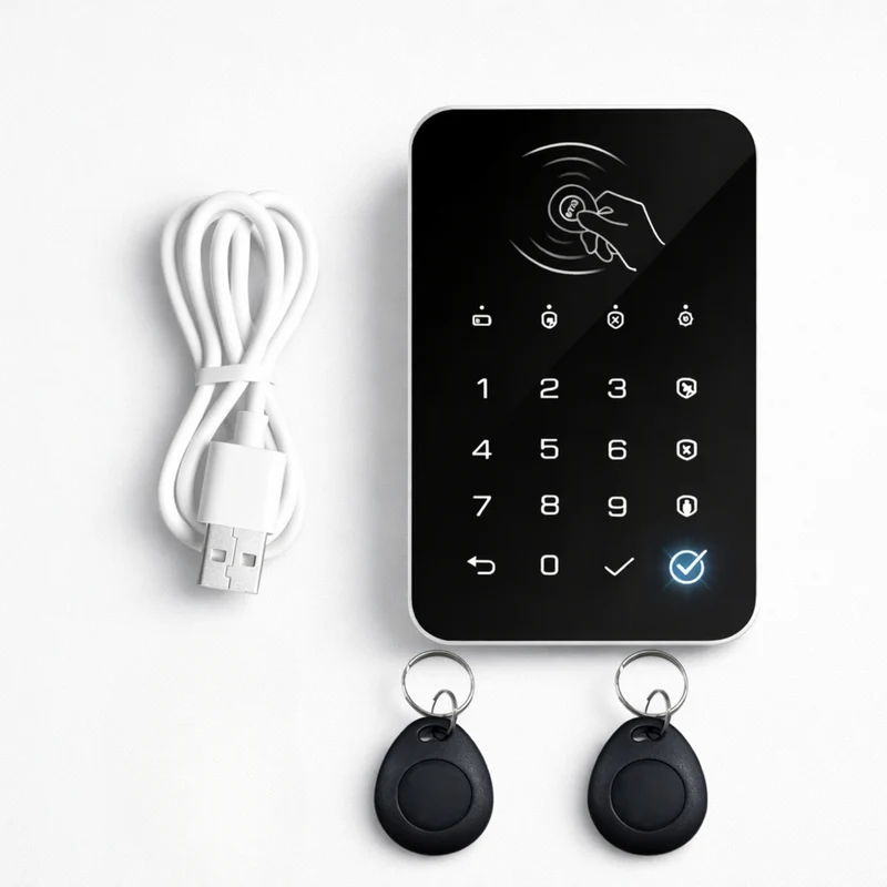 Clavier Alarme Sans Fil 433 MHz – Double Accès RFID & Code | Compatible Kit Alarme Maison