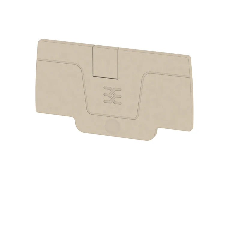 End plate (terminals), dark beige, Height: 58 mm, Width: 2.1 mm, V-0, Wemid