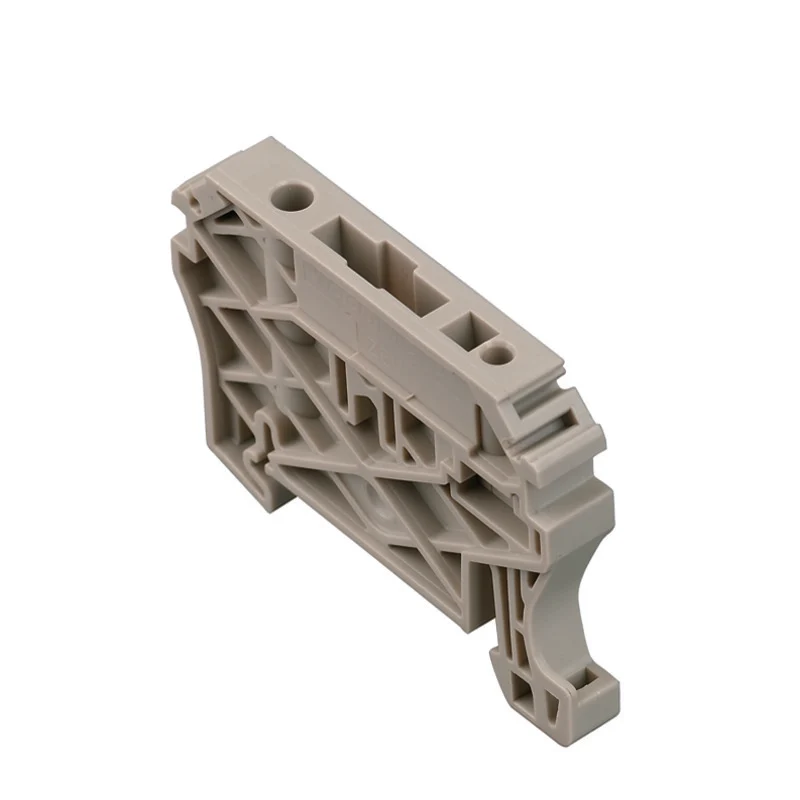 End bracket, dark beige, TS 35, V-2, Wemid, Width: 8 mm, 100 °C