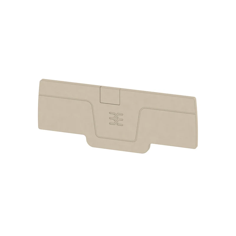 End plate (terminals), dark beige, Height: 75.55 mm, Width: 2.1 mm, V-0, Wemid