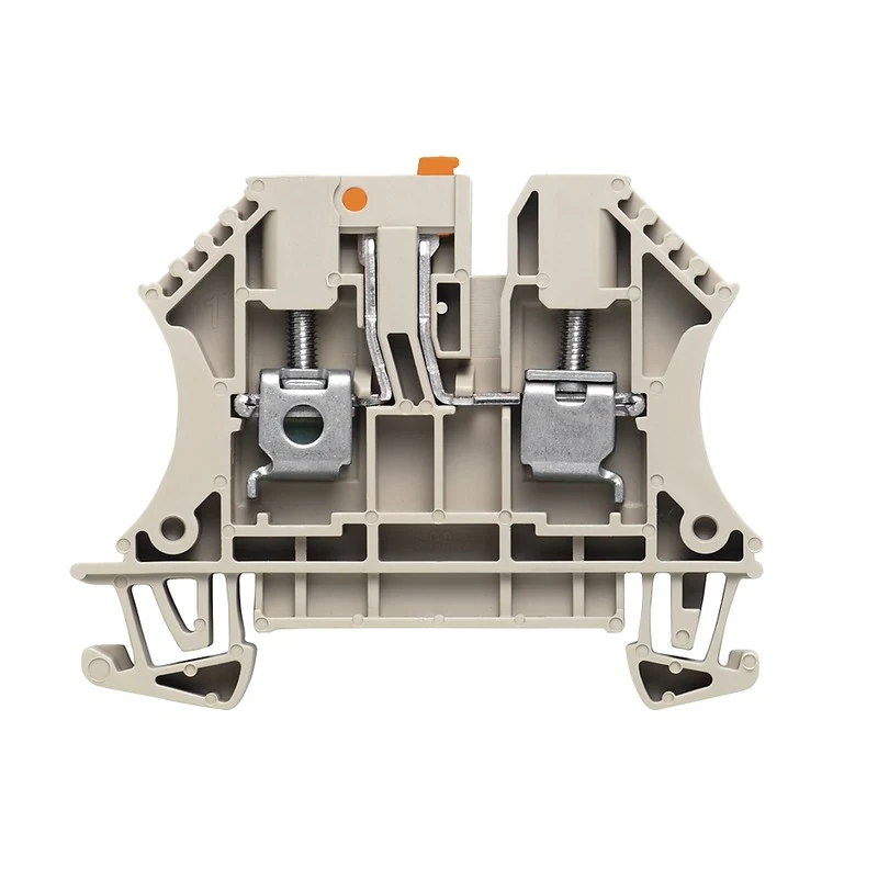Test-disconnect terminal, Screw connection, dark beige, 4 mm², 32 A, 500 V, Connections: 2, Levels: 1, TS 35, V-0, Wemid