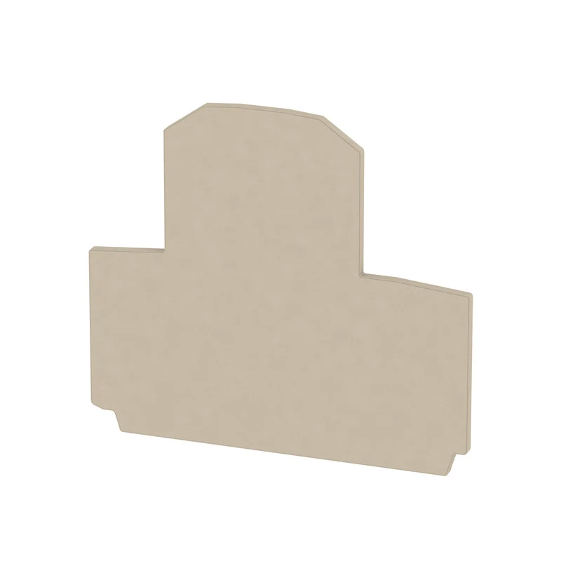 End plate (terminals), dark beige, Height: 60 mm, Width: 1.5 mm, V-0, Wemid