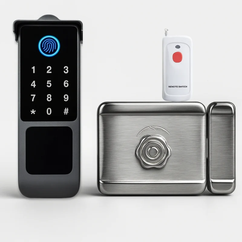 Serrure connectée extérieure étanche IP66 | Empreinte, Code, Carte, Application & Clé