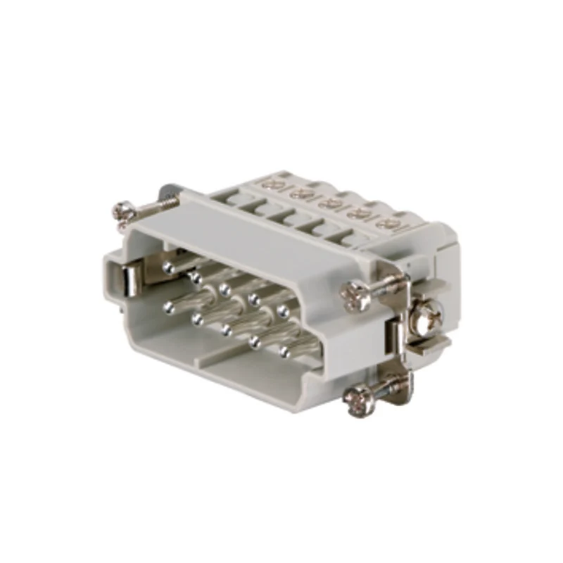 Contact insert (industry plug-in connectors), Male, 250 V, 16 A, Number of poles: 10, Screw connection, Size: 2