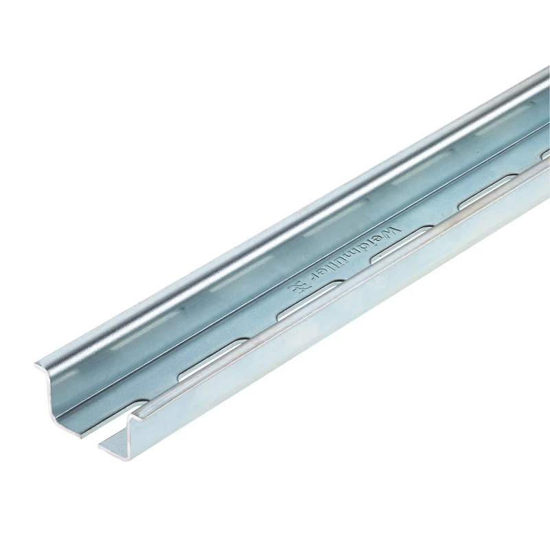 Terminal rail, Steel, galvanic zinc plated and passivated, Width: 2000 mm, Height: 35 mm, Depth: 15 mm, Slit width: 5.20 mm, Slit length: 25.00 mm