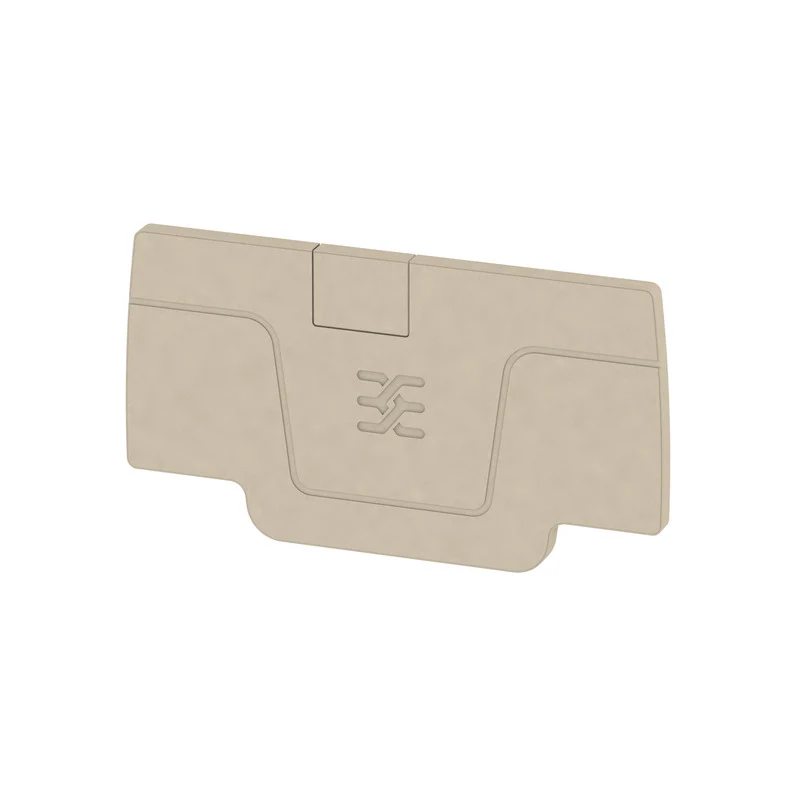 End plate (terminals), dark beige, Height: 52.75 mm, Width: 2.1 mm, V-0, Wemid