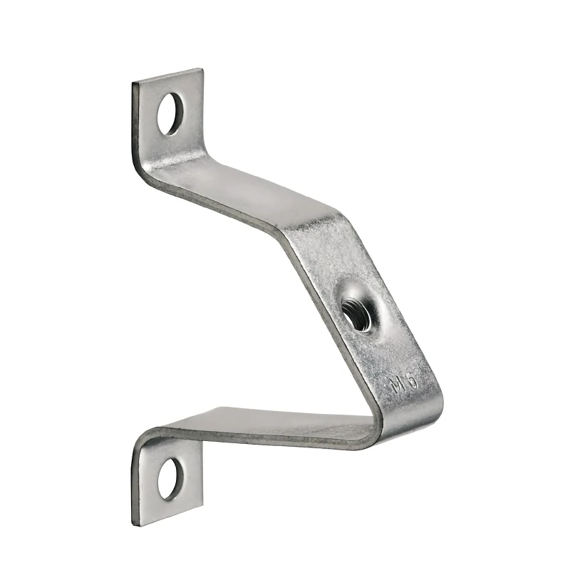 Mounting foot for mounting rail, silver, Steel, M 6, Width: 18 mm