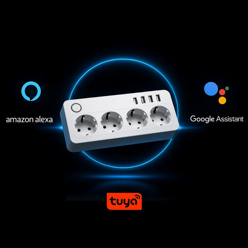 Multiprise Connectée WiFi – 2 ou 4 Prises + 4 Ports USB | Maison Intelligente