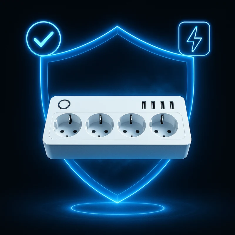 Multiprise Connectée WiFi – 2 ou 4 Prises + 4 Ports USB | Maison Intelligente