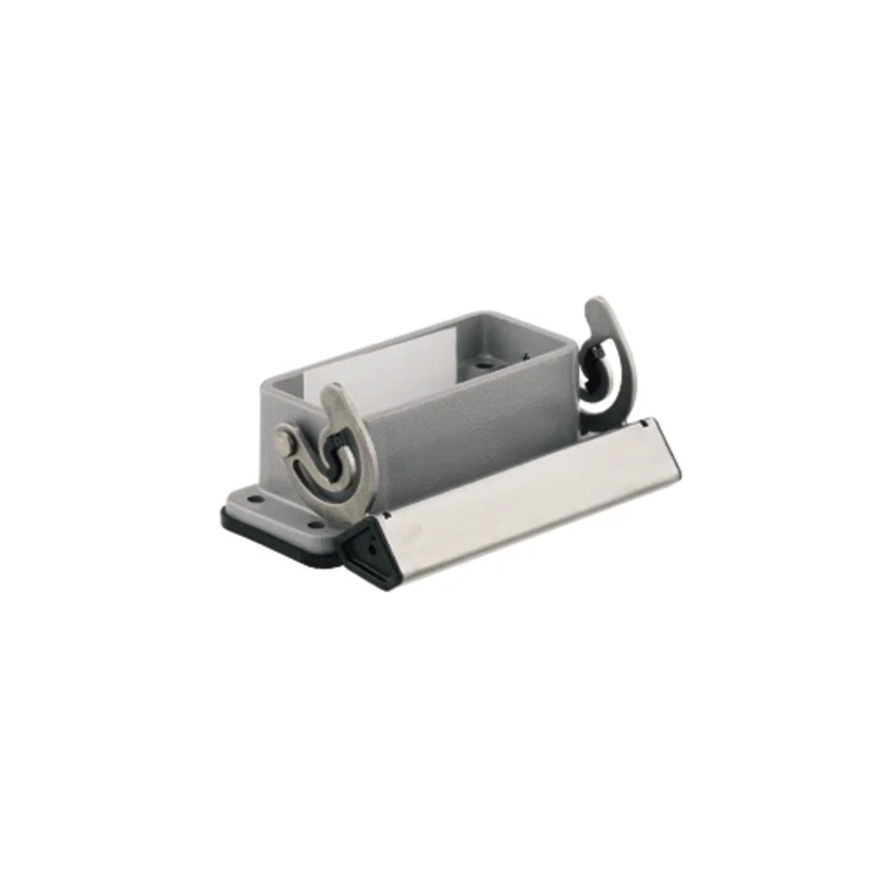 Housing (industry plug-in connectors), Bulkhead housing, End-locking clamp, lower side, Size: 2, IP65 (in plugged condition)