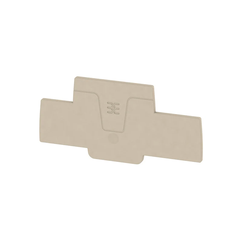 End plate (terminals), dark beige, Height: 88.25 mm, Width: 2.1 mm, V-0, Wemid