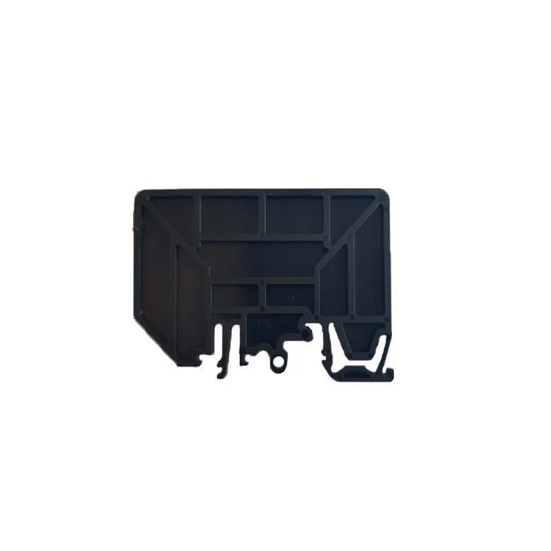 End plate (terminals), black, Height: 71.12 mm, Width: 2.5 mm, V-0, Wemid