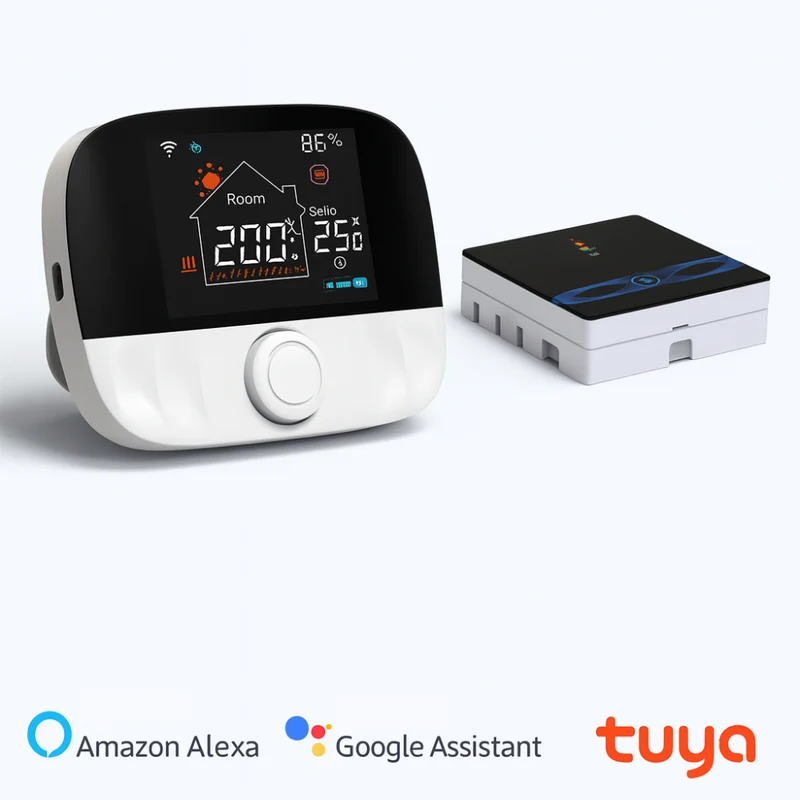 Thermostat Connecté Sans Fil - Contrôle Intelligent & Portable avec Récepteur RF 433 MHz