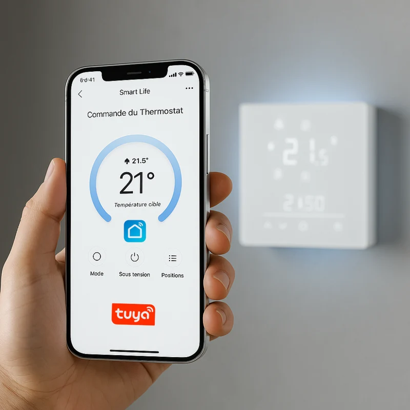 Thermostat Connectée WIFI Matter Tuya - Chauffage électrique, gaz & plancher chauffant
