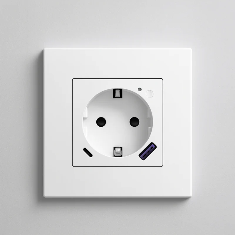 Prise Murale Connectée WiFi/Zigbee avec Port USB & USB-C | Tuya, Alexa & Google Home