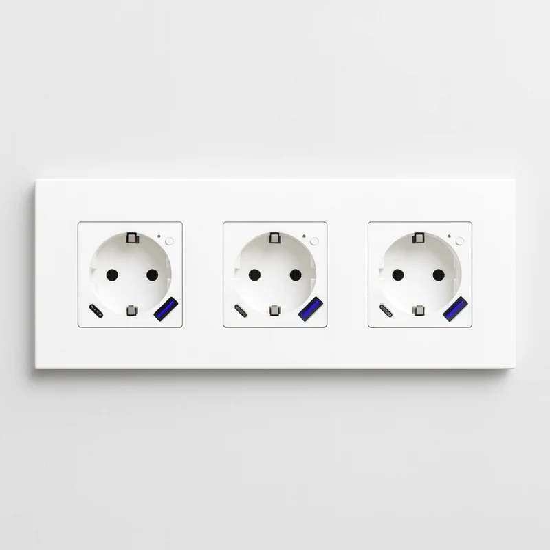Prise Murale Connectée WiFi/Zigbee avec Port USB & USB-C | Tuya, Alexa & Google Home