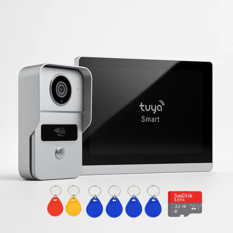 Interphone Vidéo Connectée WiFi Tuya avec Écran Tactile 10 Pouces